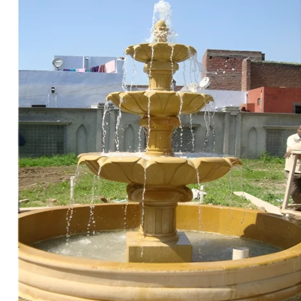 3 tier sandstone fountain