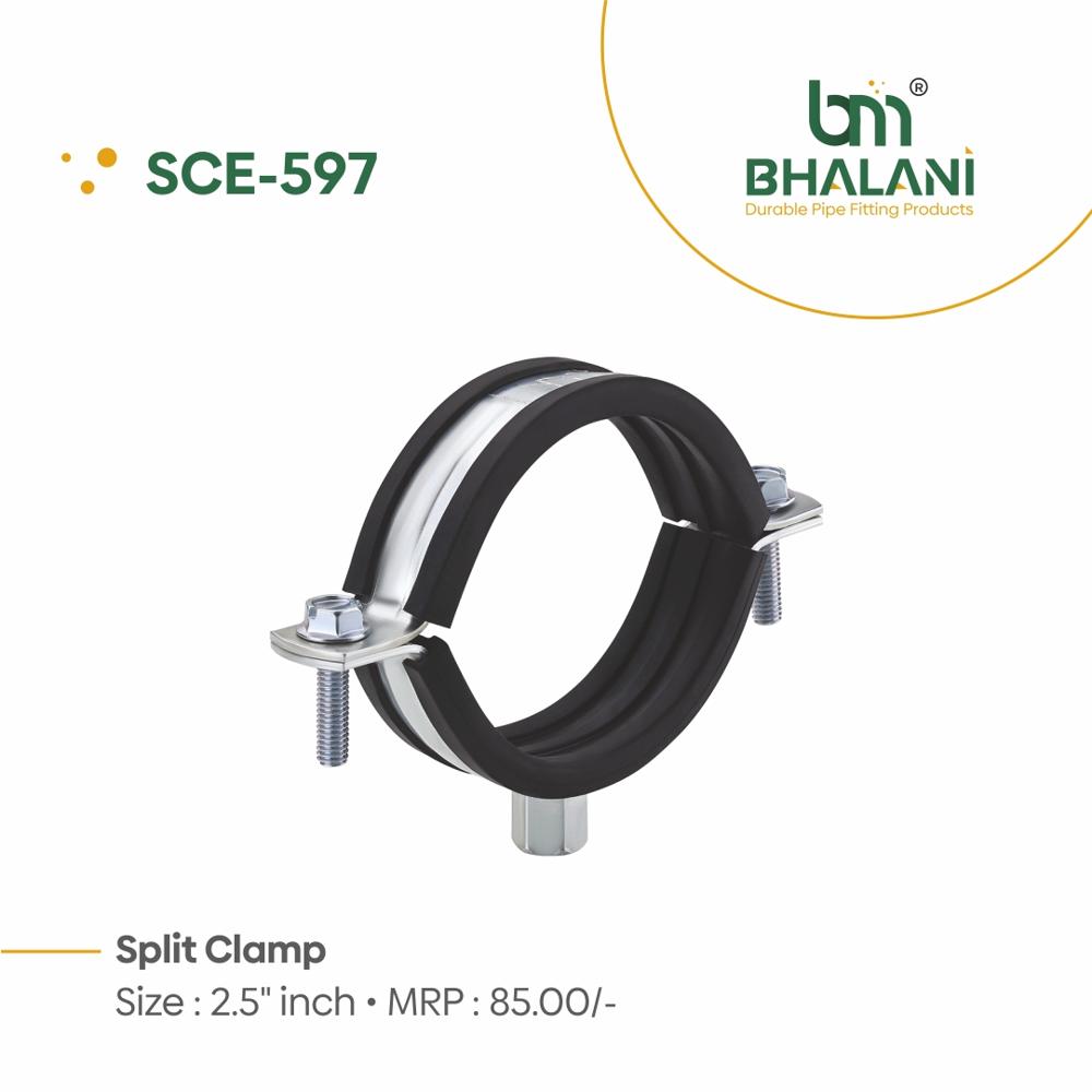 1/2'' Split Clamp - Color: Silver