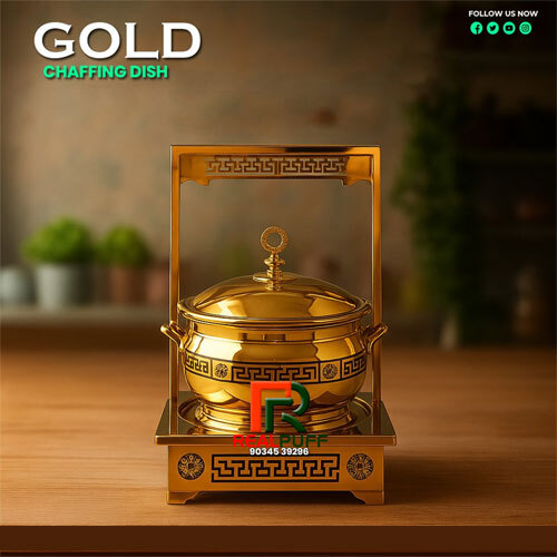 Gold Chaffing Dish - Color: Golden