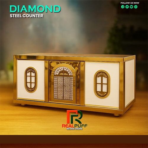 Diamond Steel Counter - Color: Golden