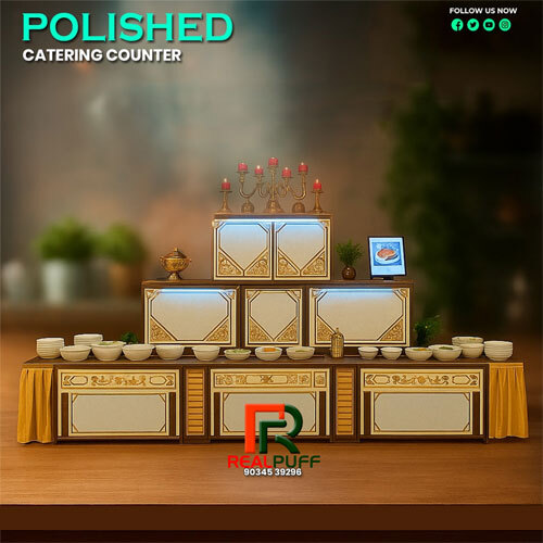 Polished Catering Counter - Color: Golden