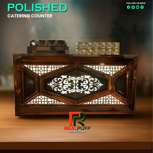 Polished Catering Counter - Color: Golden