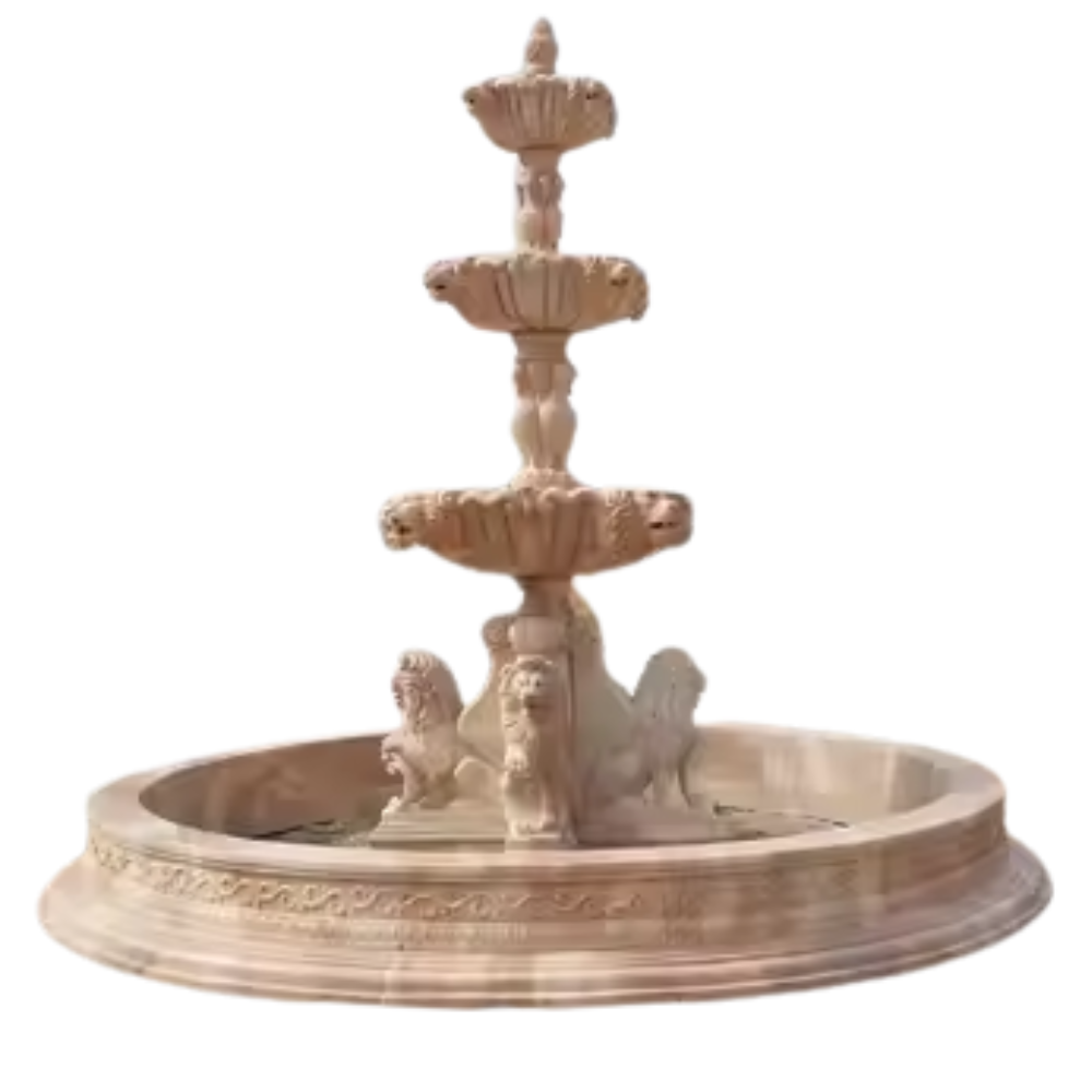 beautiful sandstone water fountain
