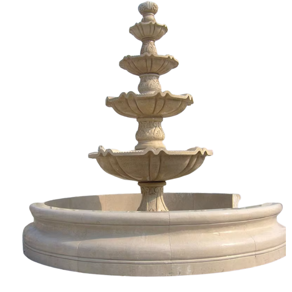 beautiful sandstone water fountain