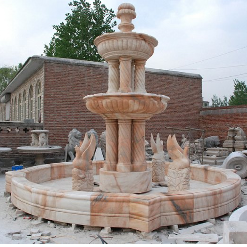 beautiful sandstone water fountain