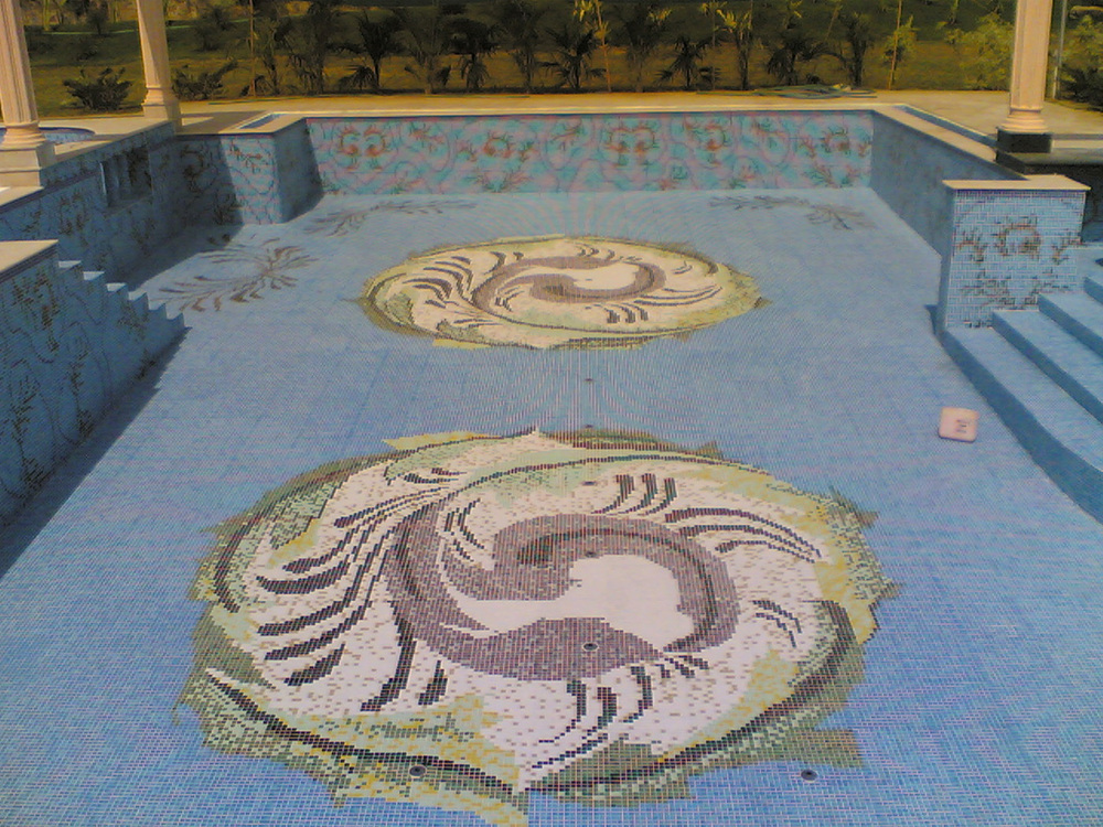 GLASS MOSAIC TILES SWIMMING POOL TILES CAD DESIGN