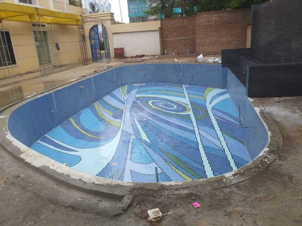 GLASS MOSAIC TILES SWIMMING POOL TILES CAD DESIGN