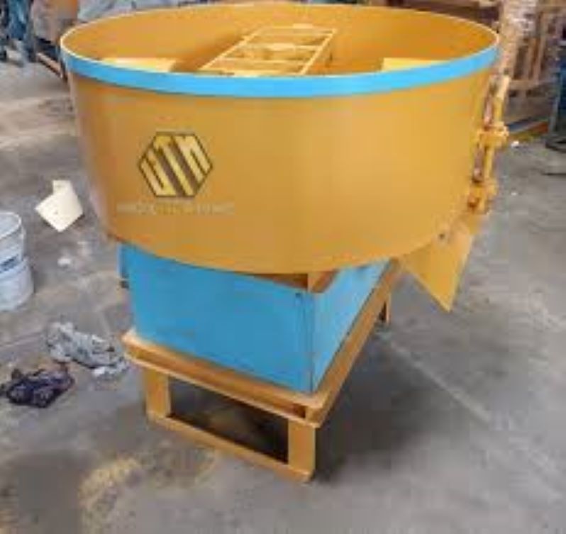 Labomix Concrete Pan Mixer - Mild Steel Pan 750mm, Blue/grey, 2 Hp Motor, Safety Grid, Quick-release Door