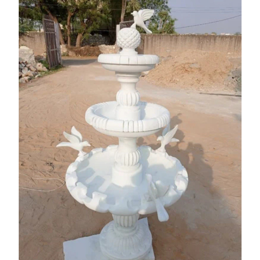makrana white marble water fountain