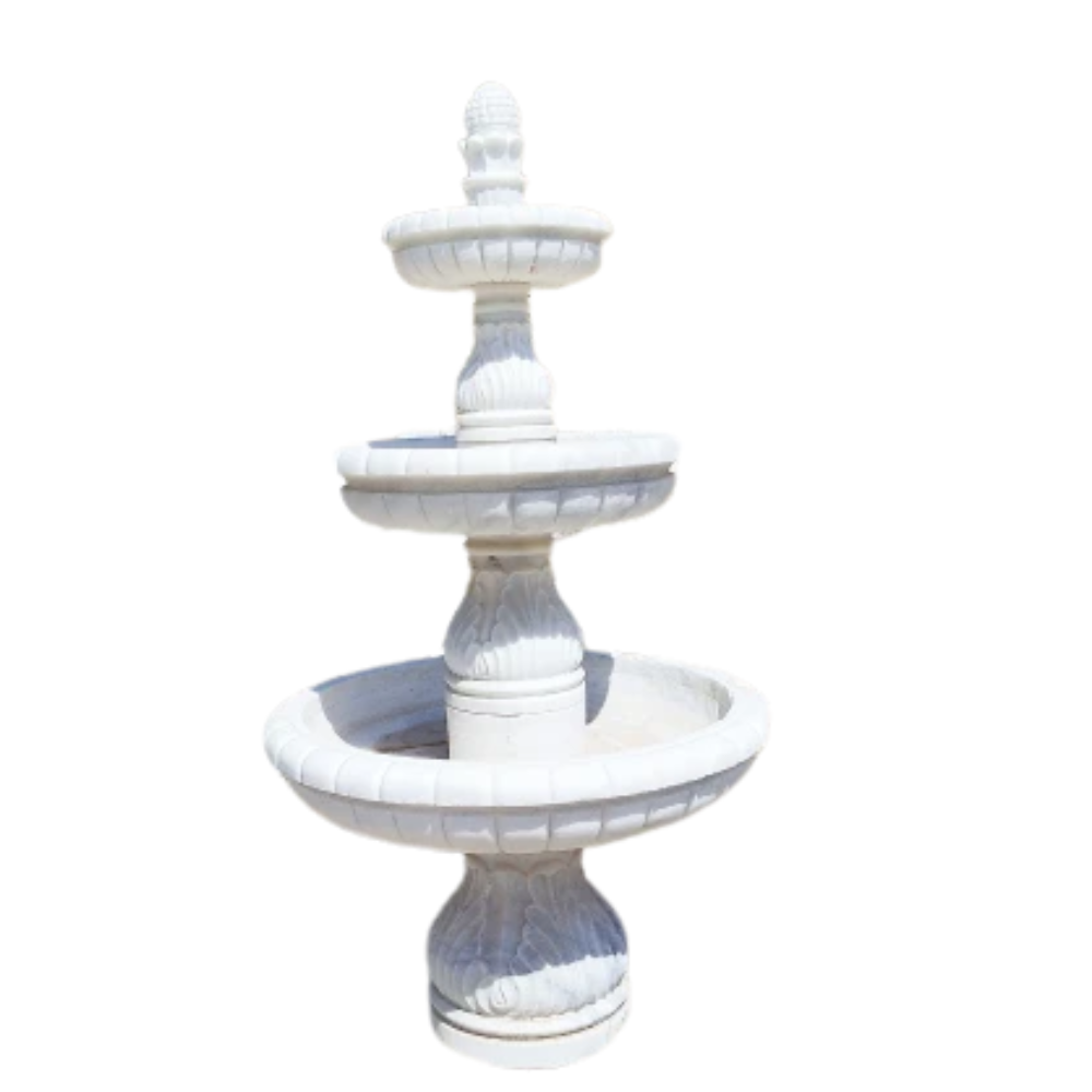 marble outdoor water fountain