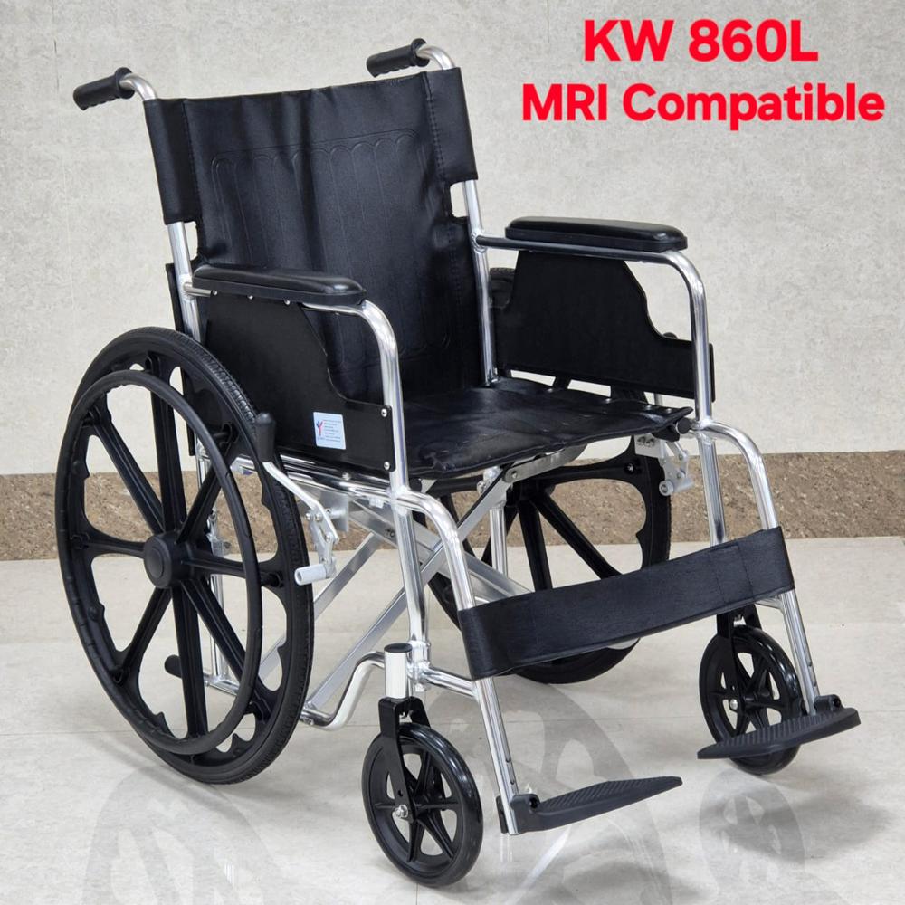 Kw 860l Mri Compatible Aluminium Wheelchair - Foot Rest Material: Aluminum
