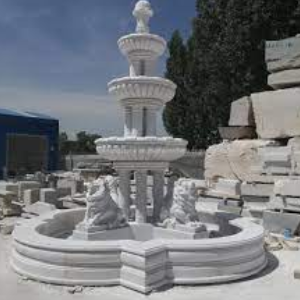 great shape pillar marble fountain