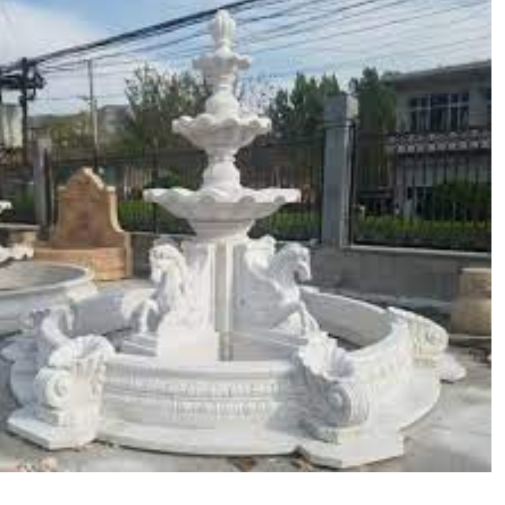 great shape pillar marble fountain