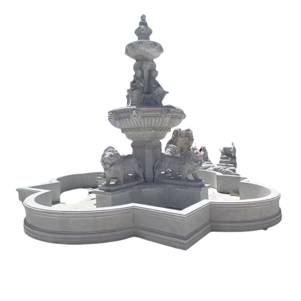 great shape pillar marble fountain