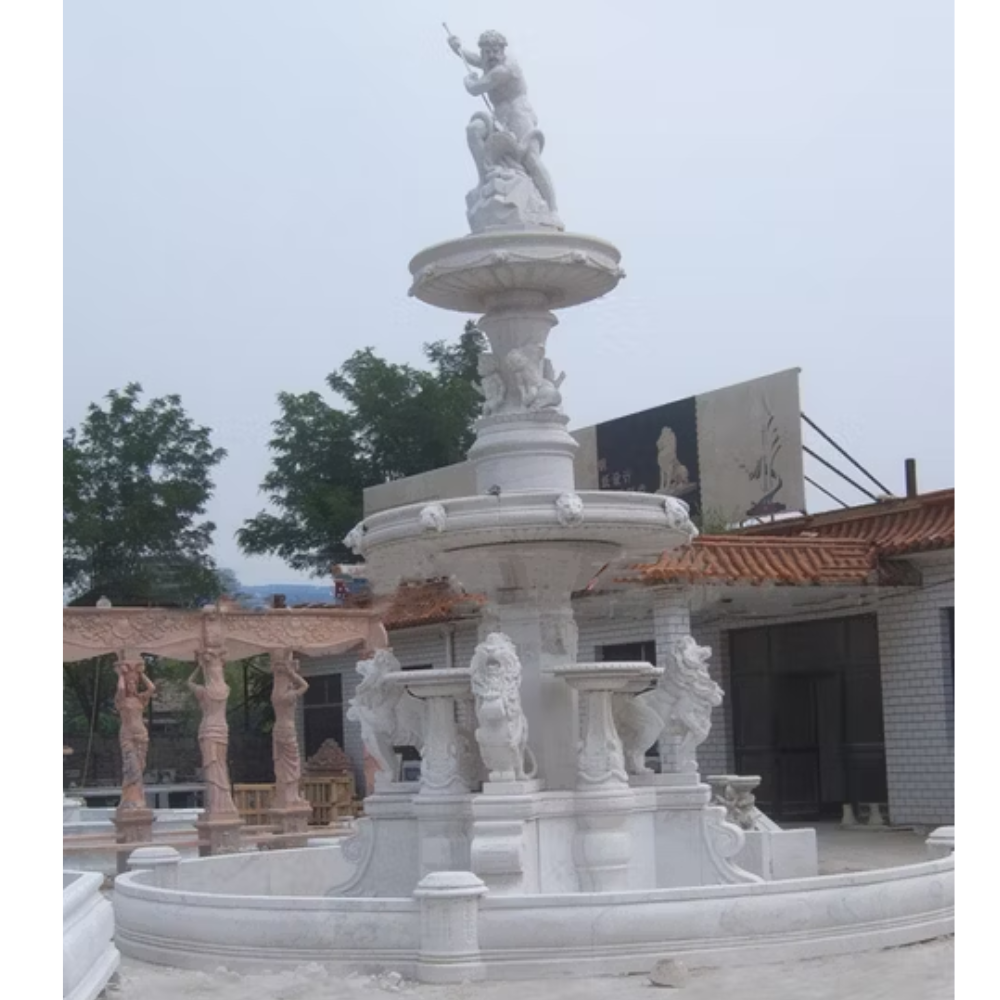 great shape pillar marble fountain