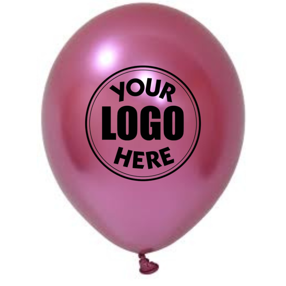 10 Inch Chrome Printed Balloon Multicolor (100pcs) - Design: Customize
