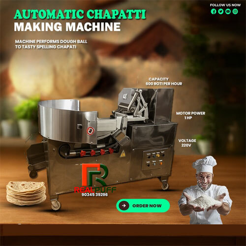 Chapatti Making Machine - Color: Silver