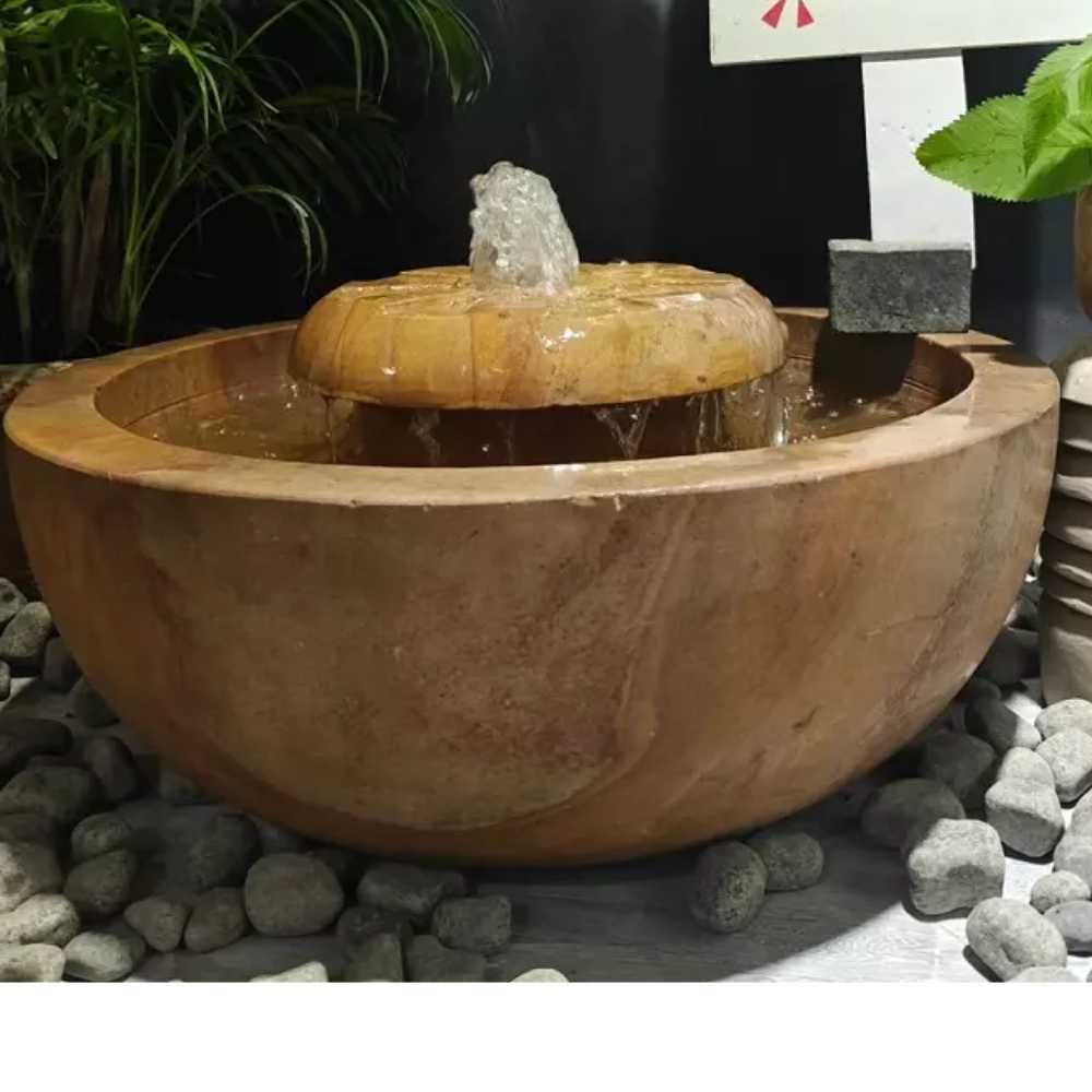 Weather-resistant Decorative Brown Sandstone Water Fountain