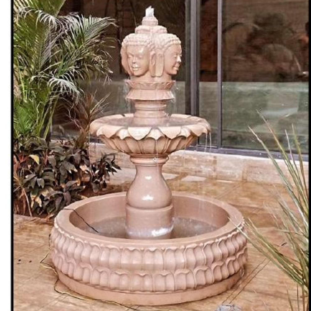 Weather-resistant Decorative Brown Sandstone Water Fountain