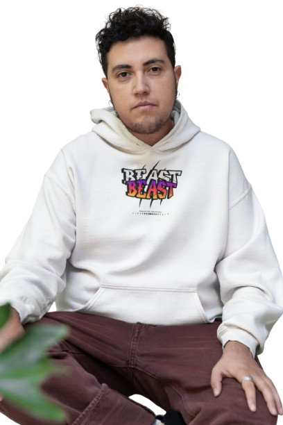 Mens Printed Hoodies - Color: White