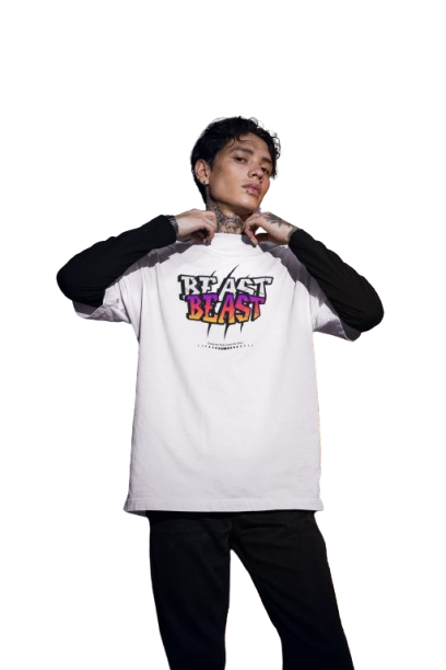 Printed Terry Cotton T-Shirt - Color: White