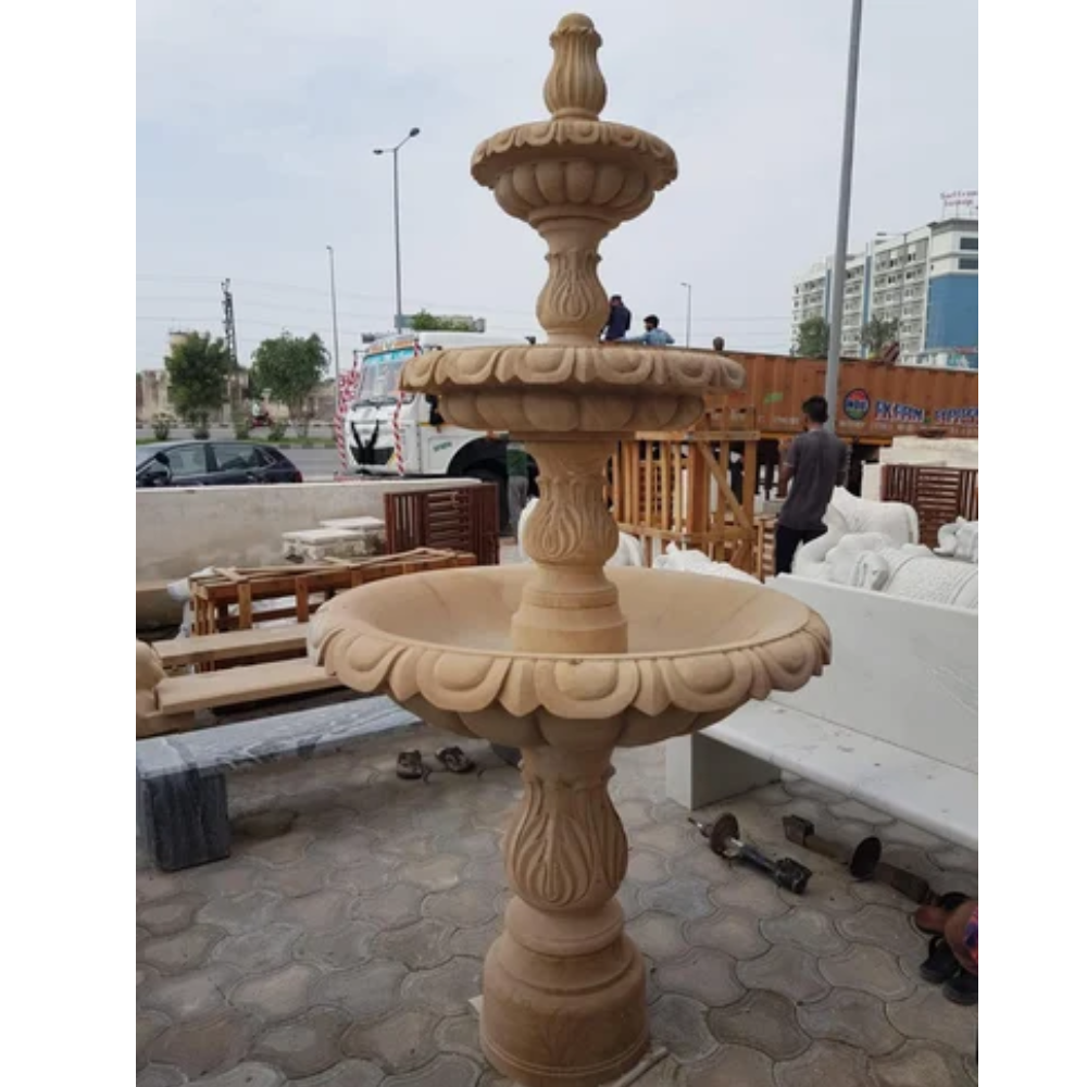 sandstone outdoor waterfall