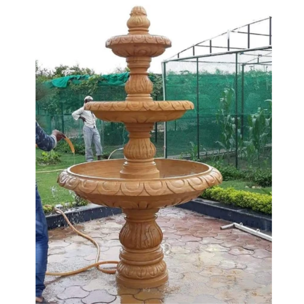 sandstone outdoor waterfall