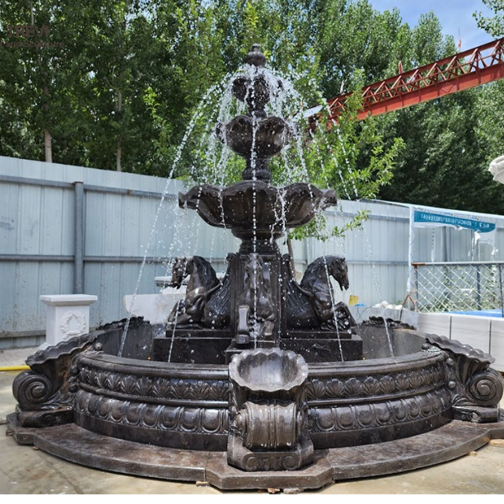 black marble 3 tier fountain
