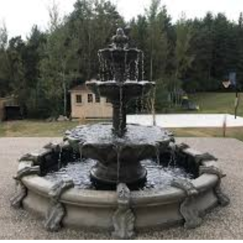 black marble 3 tier fountain