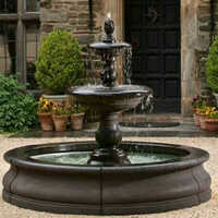 6 Feet Black Marble Water Fountain