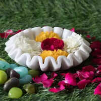 White Marble Stone Bowl - Design Type: Decorative