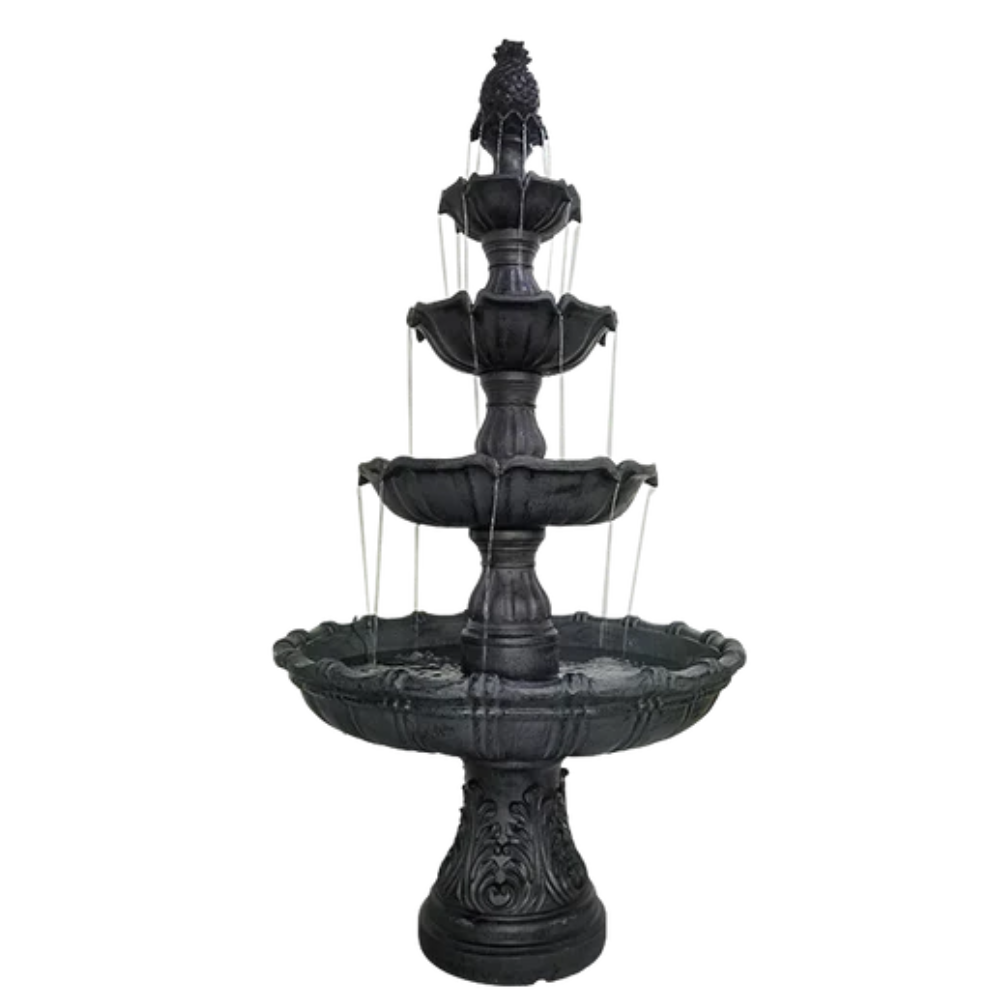 Black marble outdoor fountain