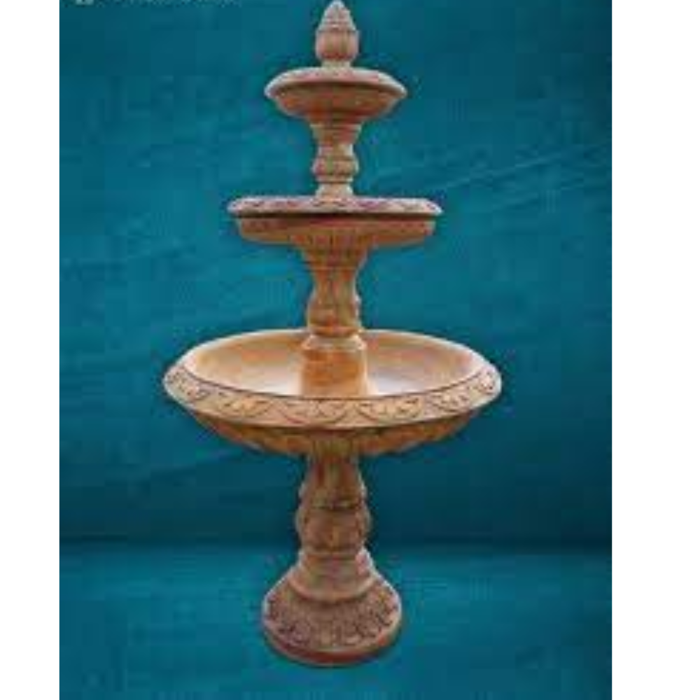 Handmade Garden Stone Fountain - Color: Beige