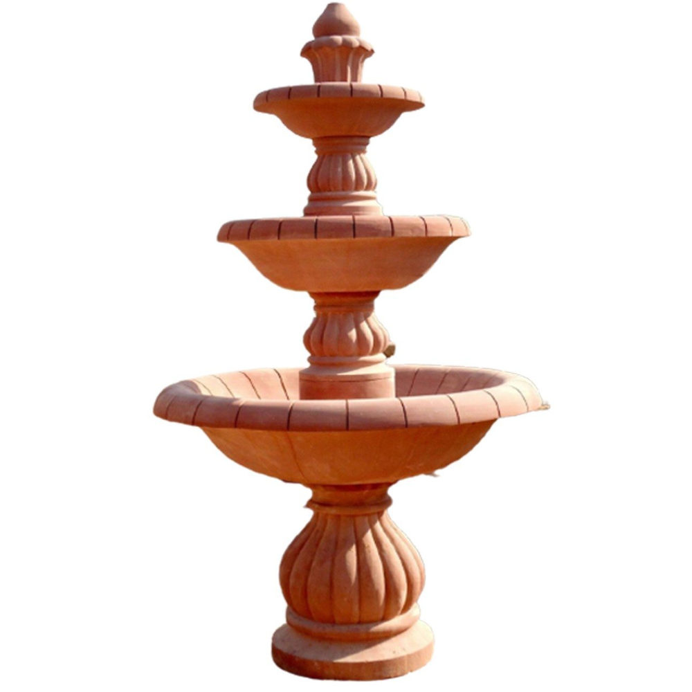 Handmade Garden Stone Fountain - Color: Beige