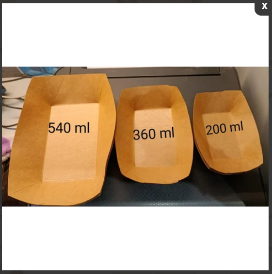 IMPORTED KRAFT PAPER BOAT - 200ml / 360ml / 540ml | Eco-Friendly Leak-Resistant Biodegradable Ideal for Snacks Finger Foods and Catering