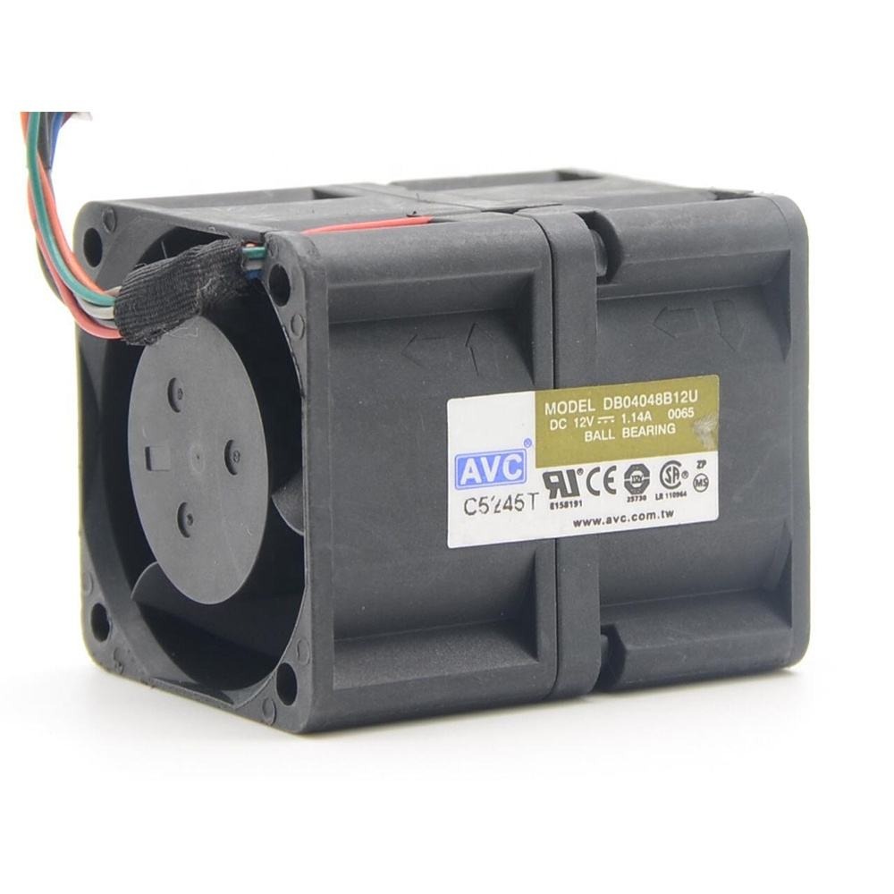 AVC DB04048B12U 40x40x48mm 12V DC 4048 4cm 1.14A 13.68W 6000RPM Ball Bearing Server Mini Axial Cooling Fan
