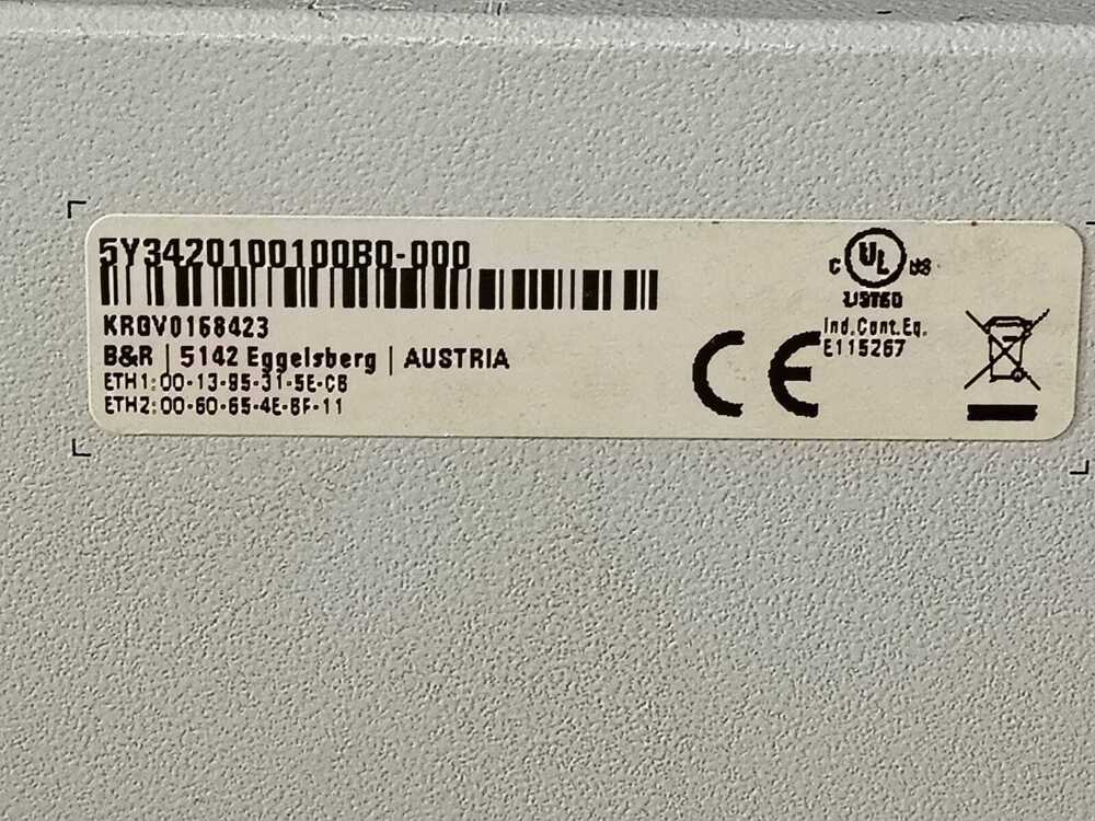 B&r Pc 5y3420100100b0-000 - Used Condition, Industrial Automation Control Module With Robust Performance And Compatibility