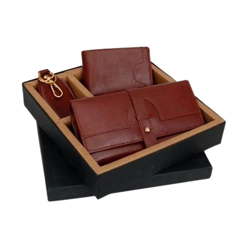 Leather Gifts Set - Color: Brown