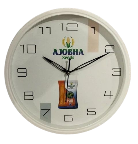 Plastic Wall Clock - Color: Off White