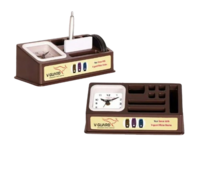 Table Clock Pen Stand