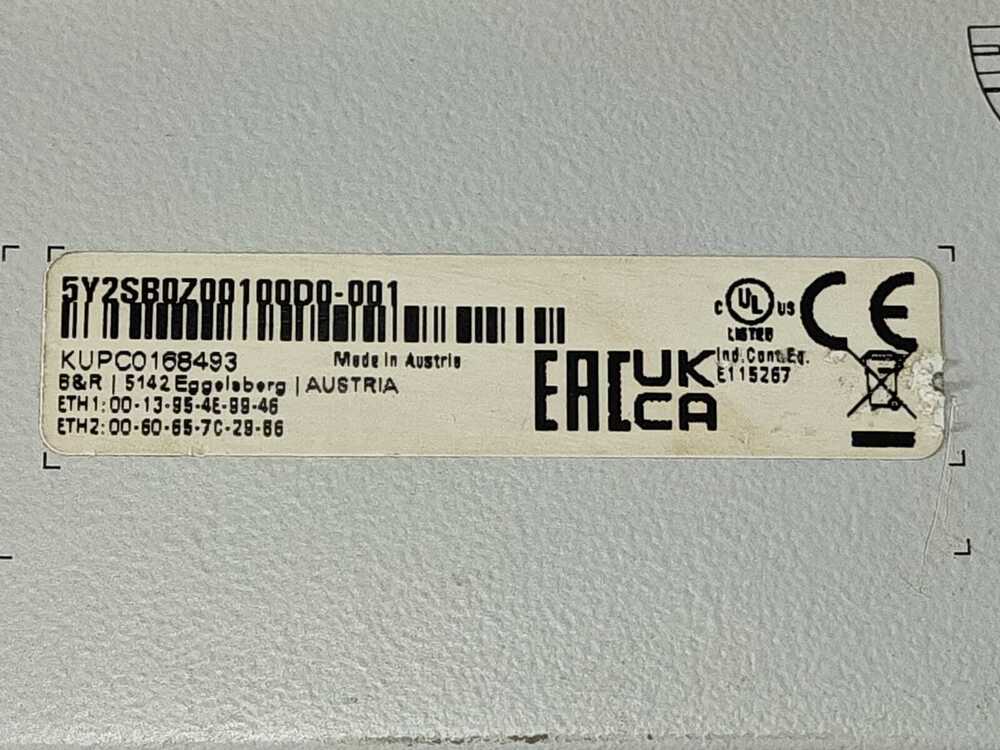 B&r Pc 5y2sb0z00100d0-001 - Used Condition, Compact Design, Ideal For Automation Tasks And Industrial Applications