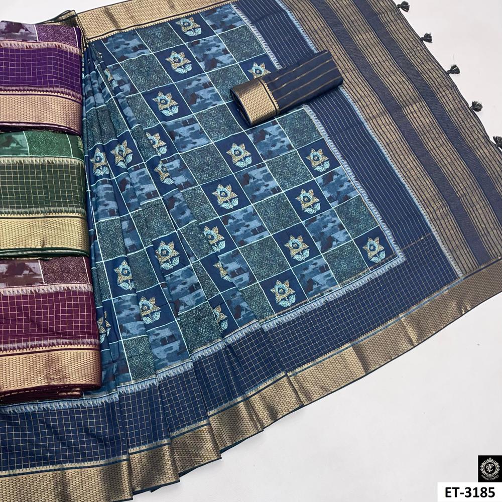 Jari woven saree