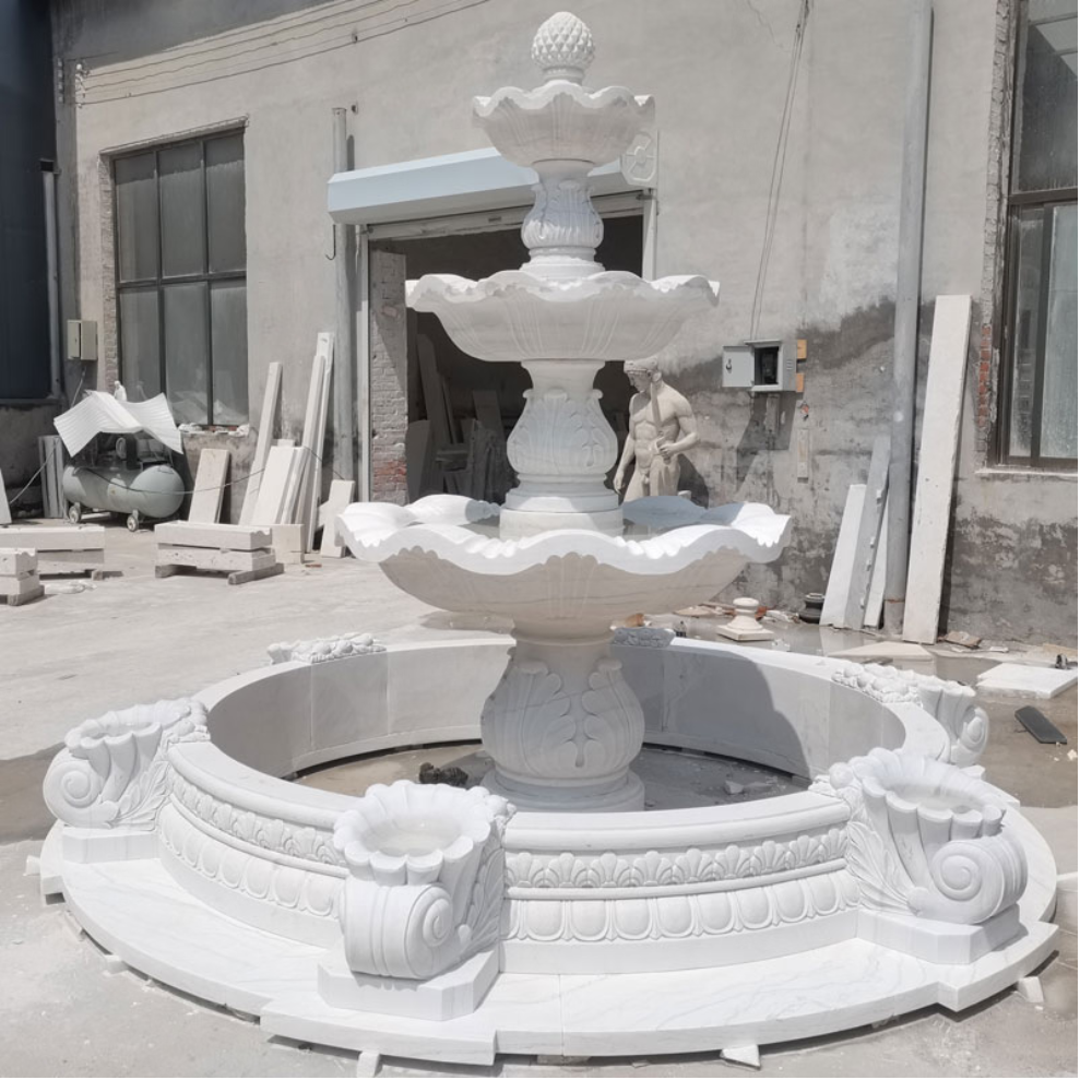 stylish carving marble fountain