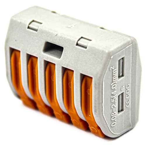 Pct Connector 5 Pole Wire Connector Spring Lock Lever - Application: Electrical