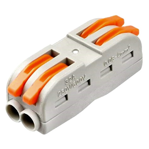 PCT Connector  2 Pole Wire Connector Spring Lock Lever