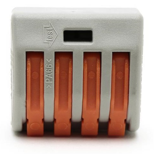 Pct Connector 4 Pole Wire Connector Spring Lock Lever - Application: Electrical