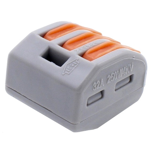 Pct Connector 3 Pole Wire Connector Spring Lock Lever - Application: Electrical