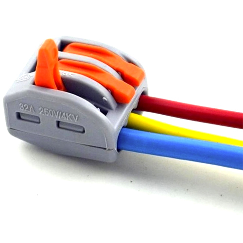 Pct Connector 3 Pole Wire Connector Spring Lock Lever - Application: Electrical