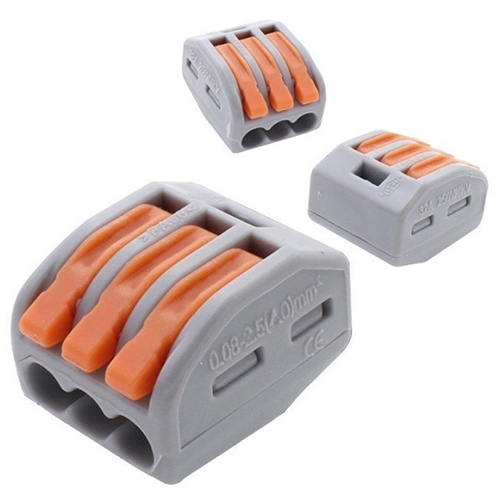 Pct Connector 3 Pole Wire Connector Spring Lock Lever - Application: Electrical