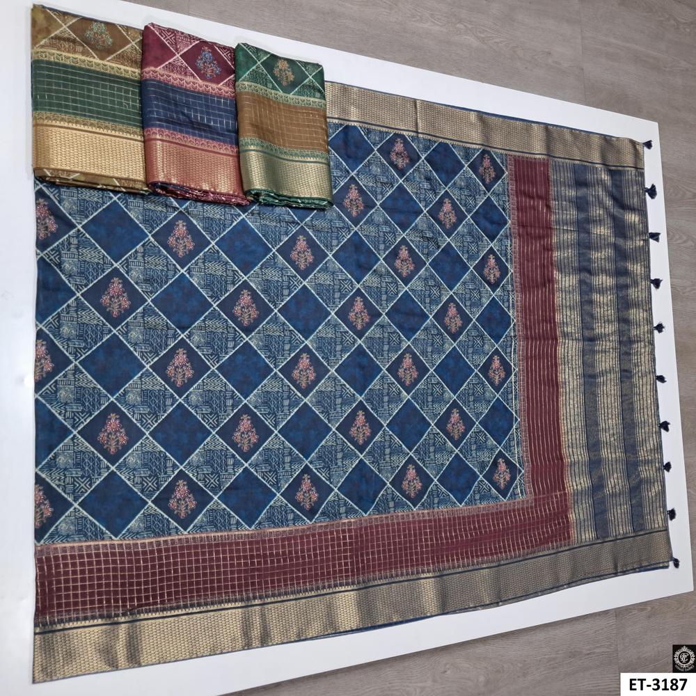 FLORAL CHECKS SAREE